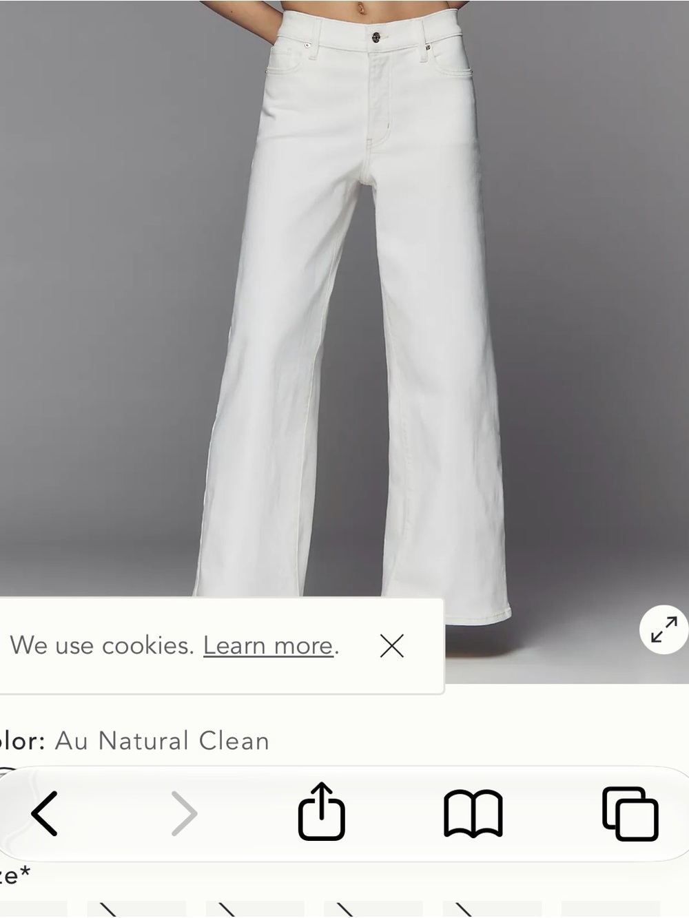 Frame Denim Au Natural Clean White Wide-Leg Jeans